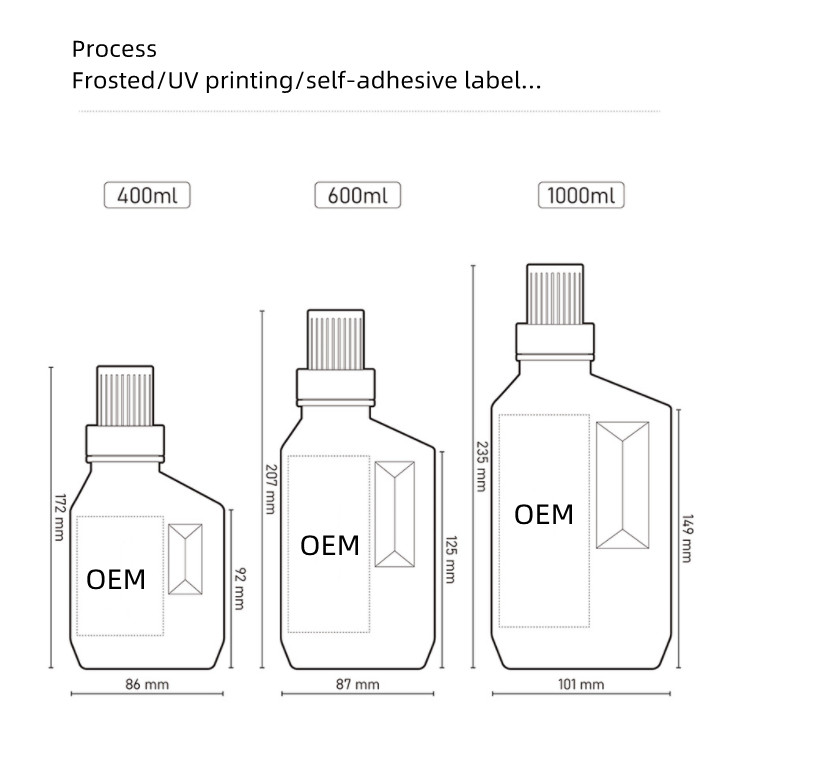 OEM ODM Liquid Detergent Empty Bottle 2L Cleaning Washing Detergent Bottle