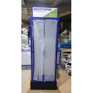 China Custom Pop Displays 2s Mobile Tower 24'' Sq Base X 72'' H Sign Header On Top wholesale