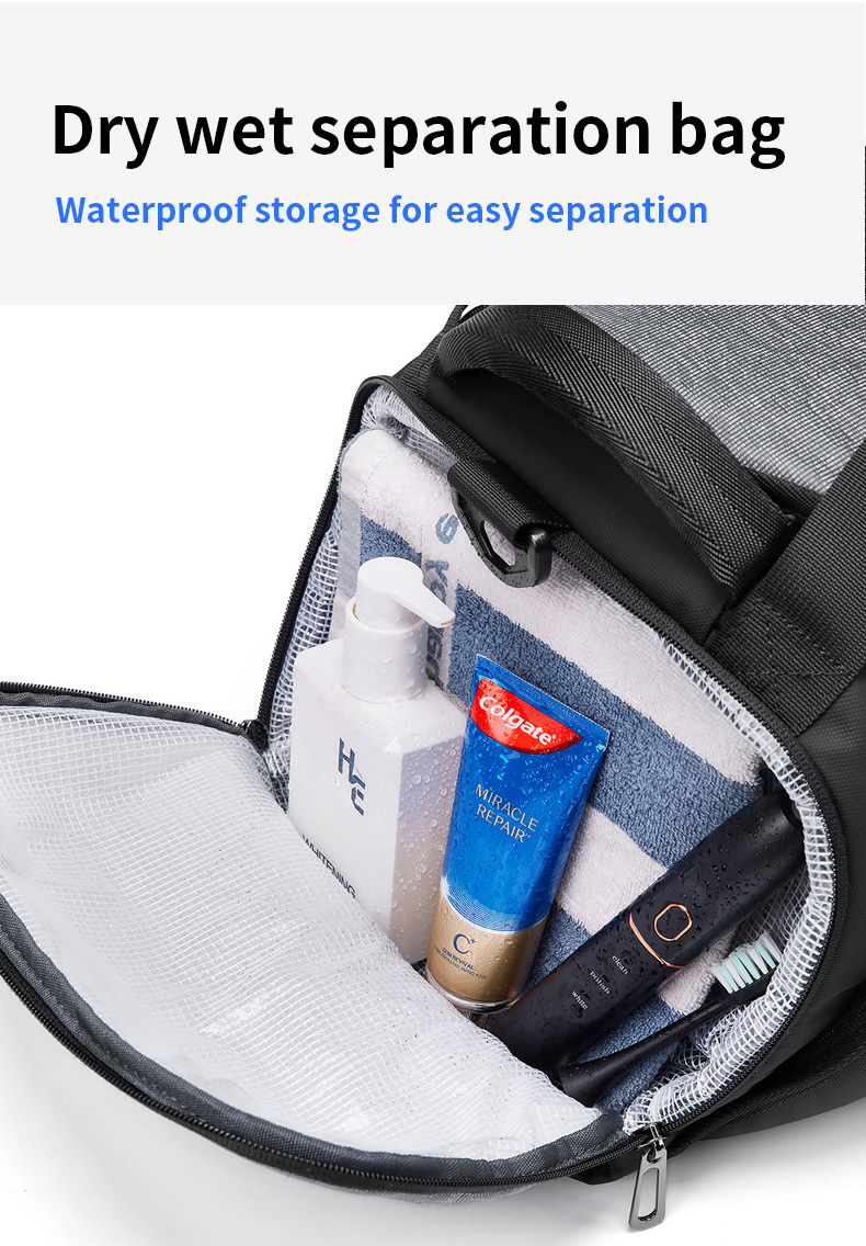 Water Resisting Travel Duffle Bag Solid Color 52*22*24cm Size