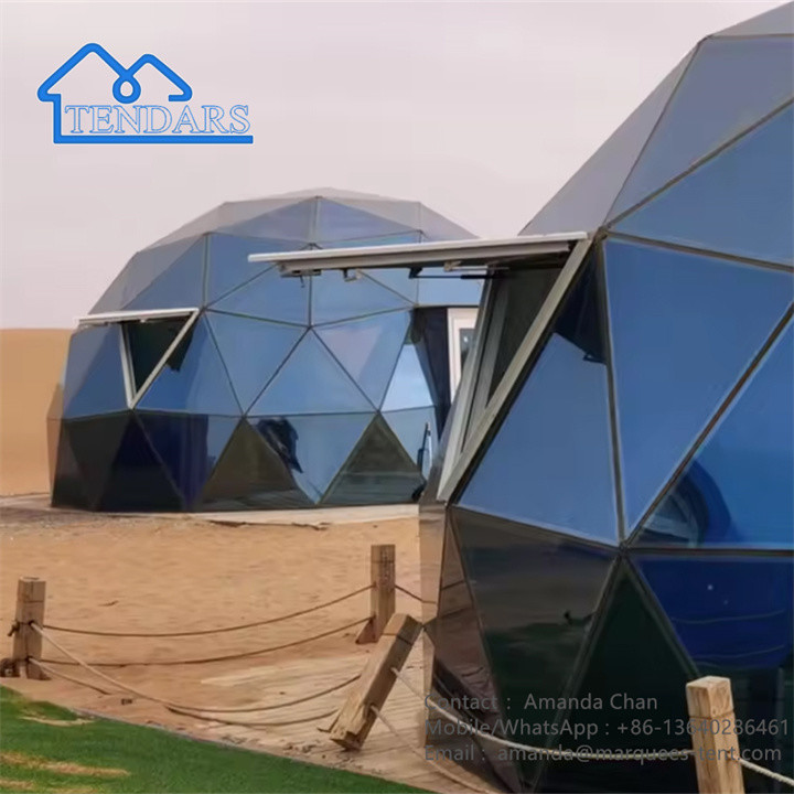 Outdoor Aluminum Camping Hotel Dome House Glass Tent For Glamping Event