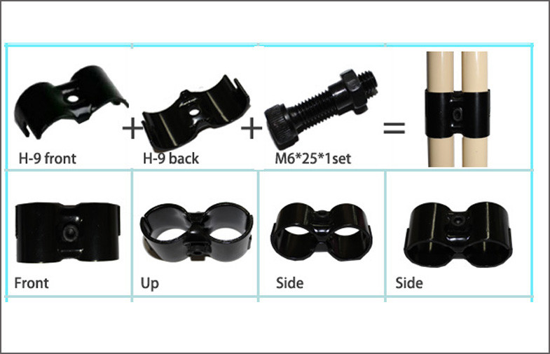 High Glossy Black Flexible Pipe Connectors With Electrophoresis Surface Treatment