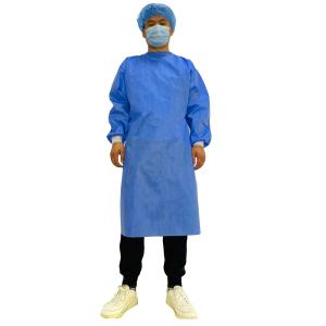 China Blue Level 3 Non Woven SMS Disposable Surgical Gown For Operating Room wholesale