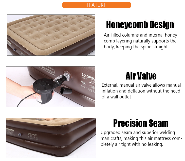 Amazing Blow Up Air Bed Automatic Electric Inflatable Bed For Sleeping