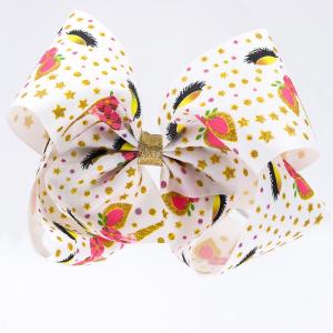 China 8 Inch Hair Bow Ribbon Grosgrain Fabric Multi Colour Double Face Style wholesale