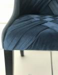 Beech wood Modern design blue velvet fabric upholstery dining chair,desk chair