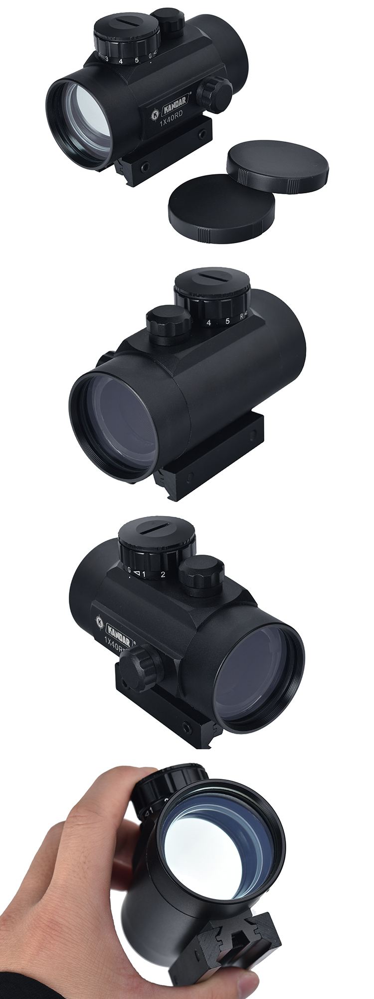 45mm Tube Diameter 1X40 Red Dot Reflex Sight Optical Green Red Dot Scope for Tactical