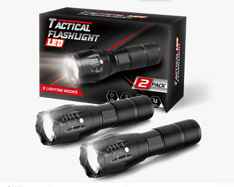 Camping Tactical Torch Outdoor Working Light IP65 Multifunction Emergency Flashlight
