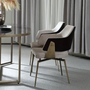 China Ergonomic Fabric Ultra Modern Dining Chairs 62*57cm Upholstered wholesale