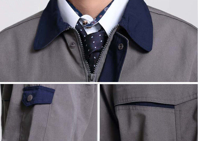 Anti - Wrinkle Outdoor Work Uniform Embroidery 100% Polyester Fiber Blended With Cotton