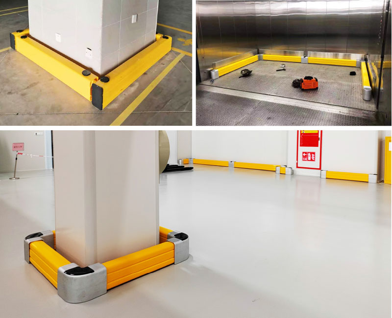 Flexible Pedestrian Barrier  Anti-Collision Guardrails Warehouse Safety Barrier Traffic Guardrails