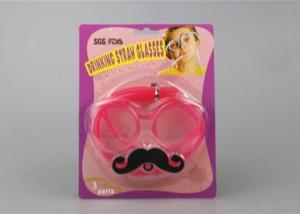 China Cute Drinking Straws Glasses / Sunglass Straws Thermal Transfer Logo wholesale