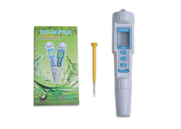 Yieryi Professional 3 in 1 Multi-parameter PH Tester Pen Type pH EC TEMP for Drink Water