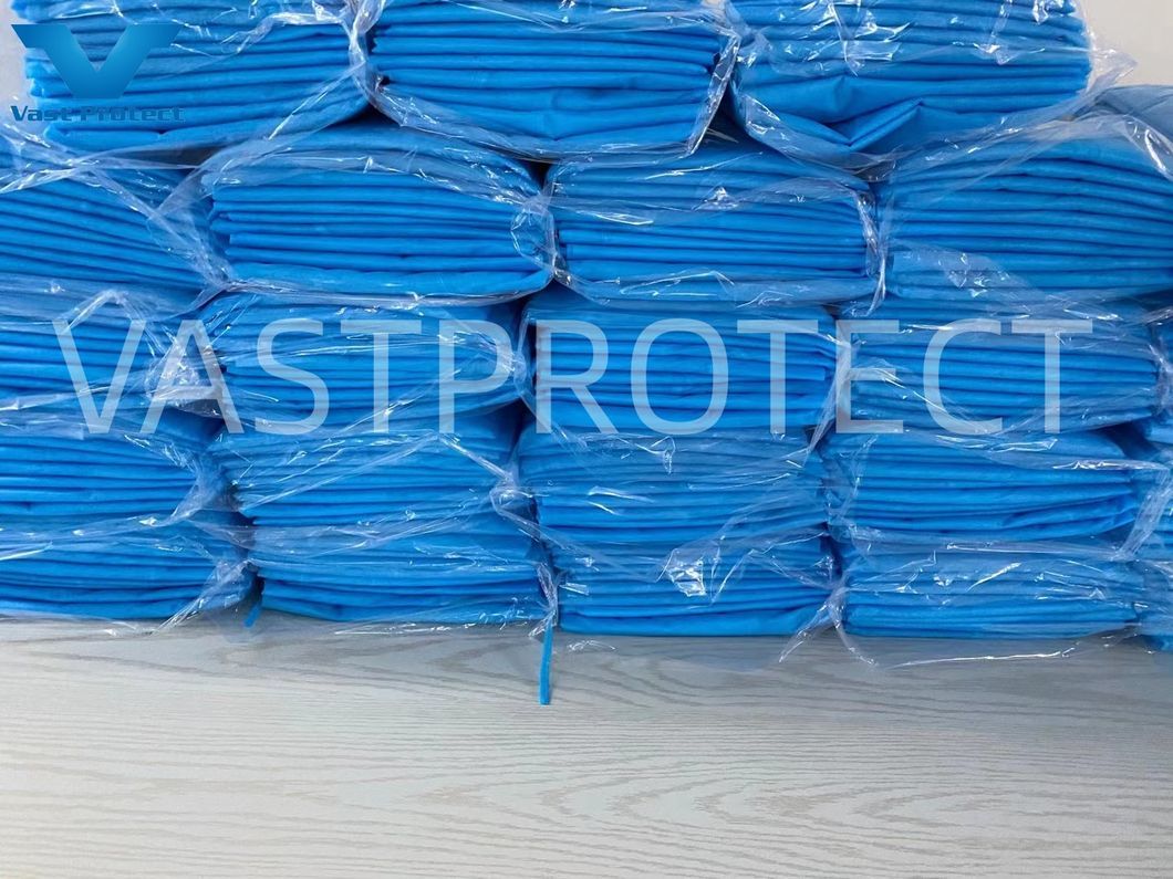 OEM Level3 USA Market Blue/Green/Pink Nonwoven Protective Isolation Gowns