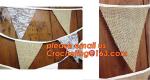 3M Vintage wedding birthday party decoration Chic burlap linen lace jute garland