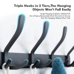 Aluminum Contemporary Stainless Steel Robe Hooks Hanger Multipurpose