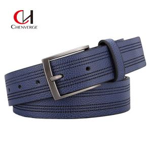 China 3.5cm Width Men's Leather Belts Zinc Alloy Pin Buckle Business Casual Belt wholesale
