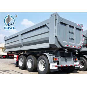Rear Dump Trailer End Dumping Dumper Semi Truck Trailer 50t To 70 Ton 3 Axles