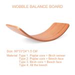 Fitness Wooden Curvy Baby Kids Training Wobble Balance Board
