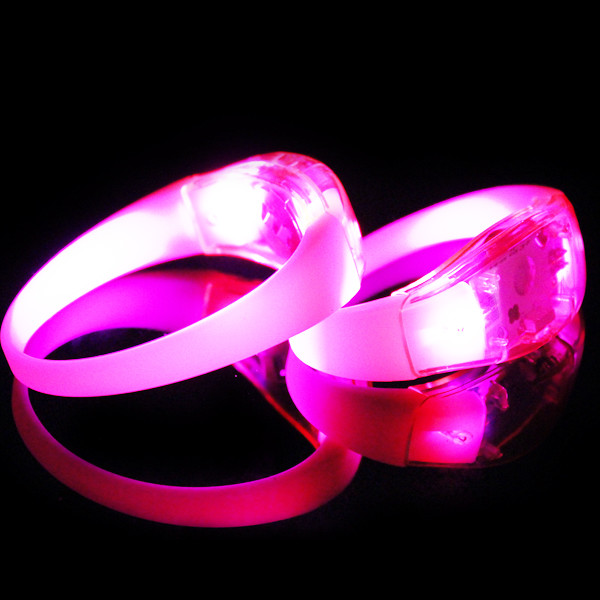 Multi-Color LED Flashing Silicone Bracelet For Concert, Carnivals, Sporting