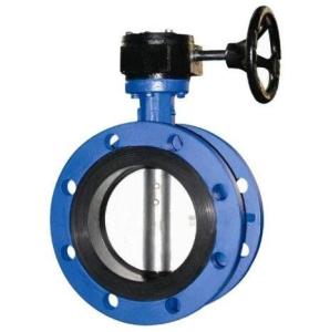 China 4 Inch Resilient Seated Butterfly Valves With Worm Gear / Double Flanged Butterfly Valve wholesale