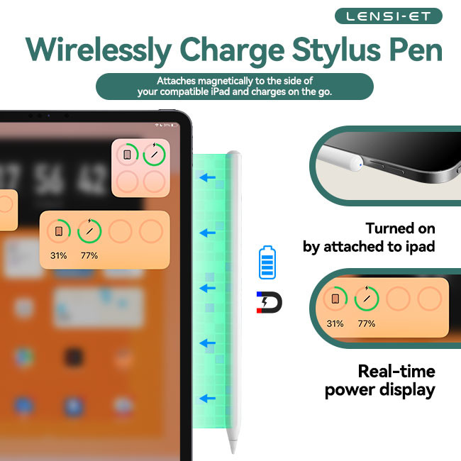 Wireless Charging Tablet Stylus Pencil Magnetic Touch Wireless Pen For Laptop