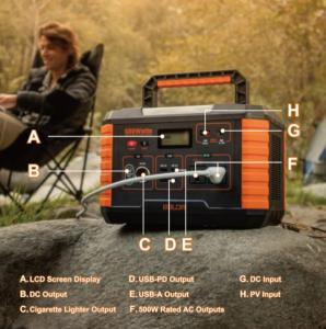 China 500W Portable Solar Generator Power Station Rechargeable Battery For Outdoors Camping wholesale