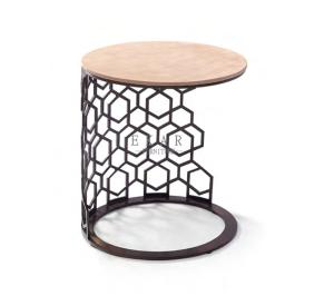 China Drawing Room Metal Base Round Corner Table wholesale