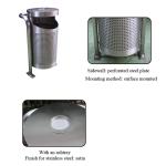 Stainless Steel Commercial Outdoor Trash Cans Rustproof For Garden Park