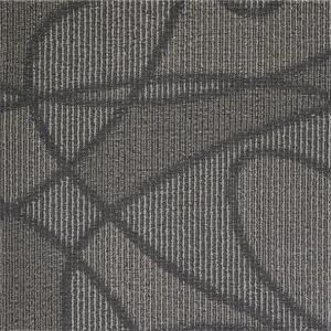 China Modular Peel And Stick Indoor Outdoor Carpet Tiles / Black Commercial Carpet Tiles wholesale