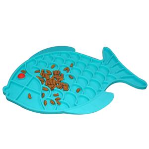 China Soft Silicone Pet Supplies Customized Fish Shape Dogs Licking Plates OEM / ODM wholesale