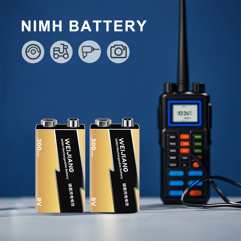 300mAh Ipower 9v Battery AA Nickel Metal Hydride Rechargeable Batteries For Home Appliances