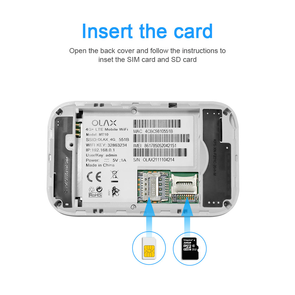 1800mhz 4G Mobile Wifi Device Unlocked Portable Wifi Router Cat4 3000mAh