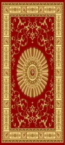 China 100 Polypropylene Red Wilton Carpet Jacquard Style Shaggy Pattern wholesale