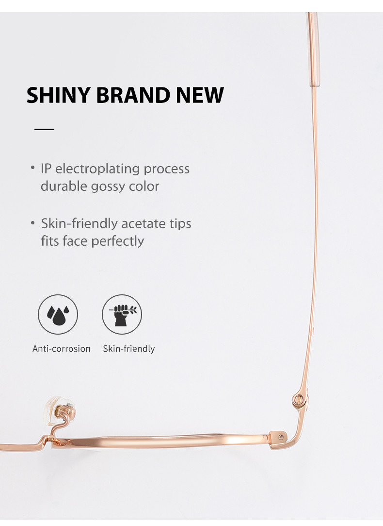 Pure Titanium Frame Glasses , Replaceable Lens Unisex Clear Glasses