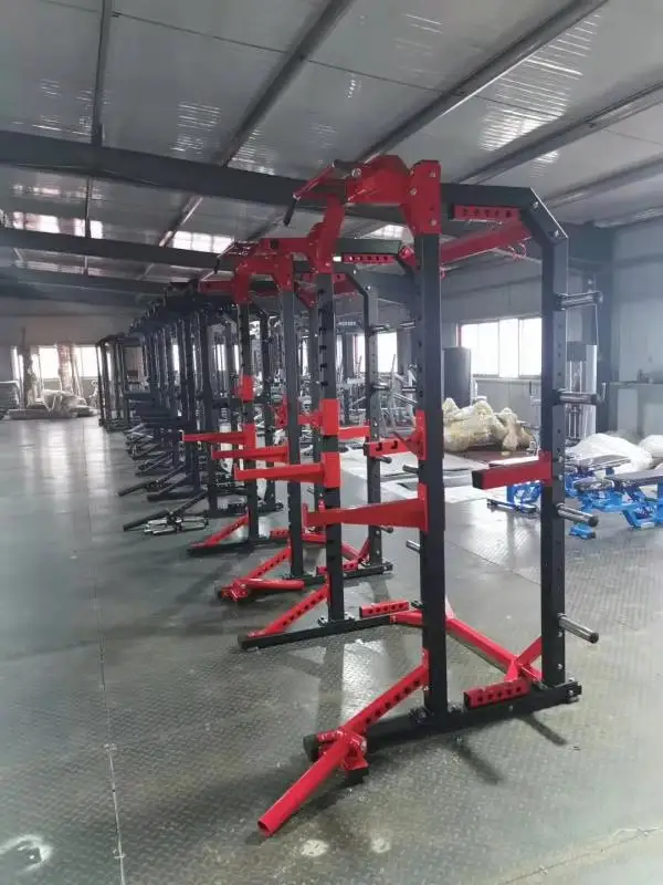 Multi-Functional Home Gym Equipment Folding Pull-Up Bar Pulley Cable Smith Machine Squat Rack-Power Plate Rack