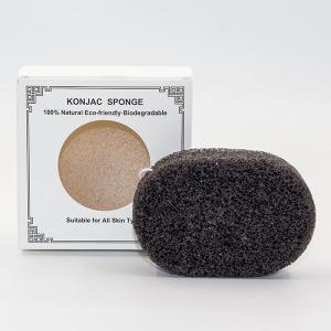 China Charcoal Exfoliating Konjac Sponge For Deep Pore Cleansing wholesale