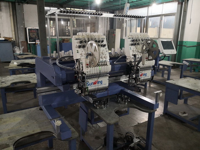 15 Needles Two Head 3D Hat Embroidery Machine Emb. Area 500 X 450mm