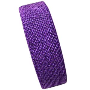 China Woven 40mm Metallic Waistband Elastic Purple Silver Glitter Elastic wholesale