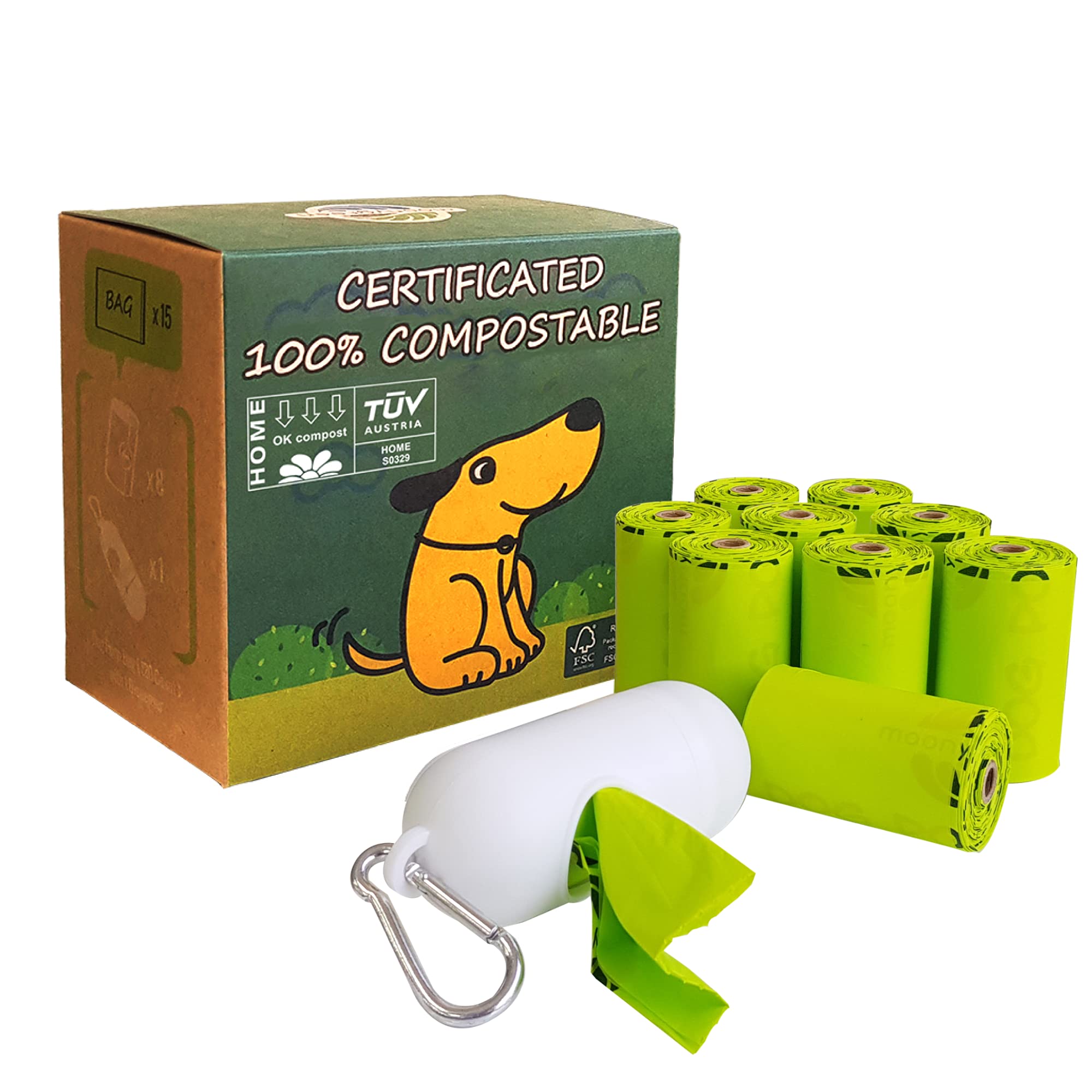 Factory Customized Eco friendly cornstarch compostable biodegradable dog poop bags for dog