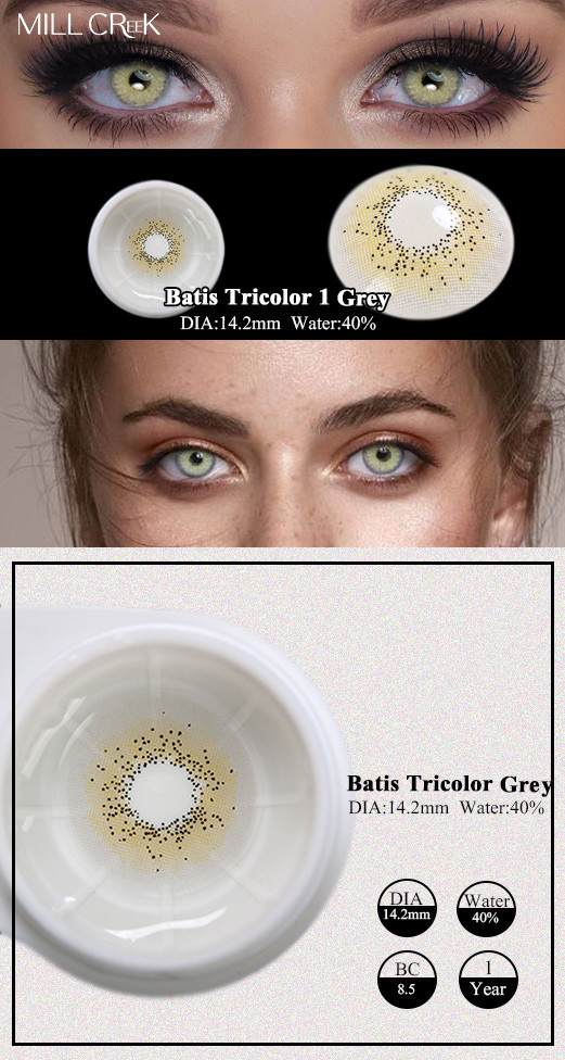 14.2mm Magic himalaya Gray Contact Lens Halloween Prescription Contacts