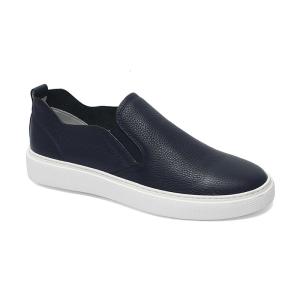 China Anti Skid Summer Comfortable Navy Mens Leather Sneakers wholesale