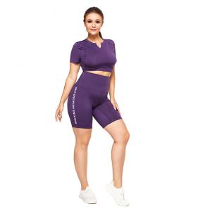 China Flatlock Stitching V Design Women Crop Tank Top plus size yoga clothes on sale