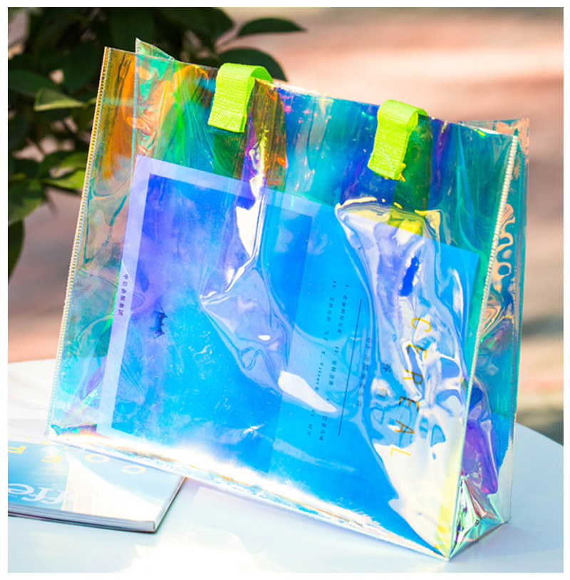 Customized Luxury Transparent Shoulder PVC Handbags