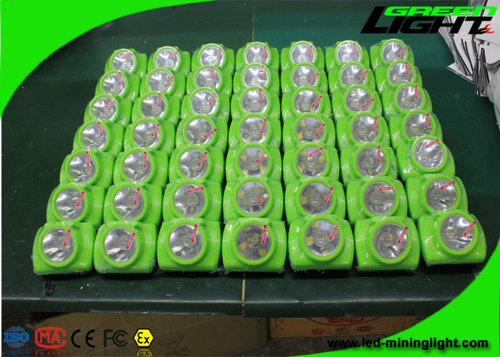15000 Lux Mining Cap Lights PC ABS Material OLED Screen With Transparent Body