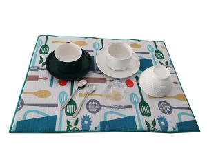 China Microfiber Fast Drying Dishes Mat 40x45cm 100 Polyester wholesale