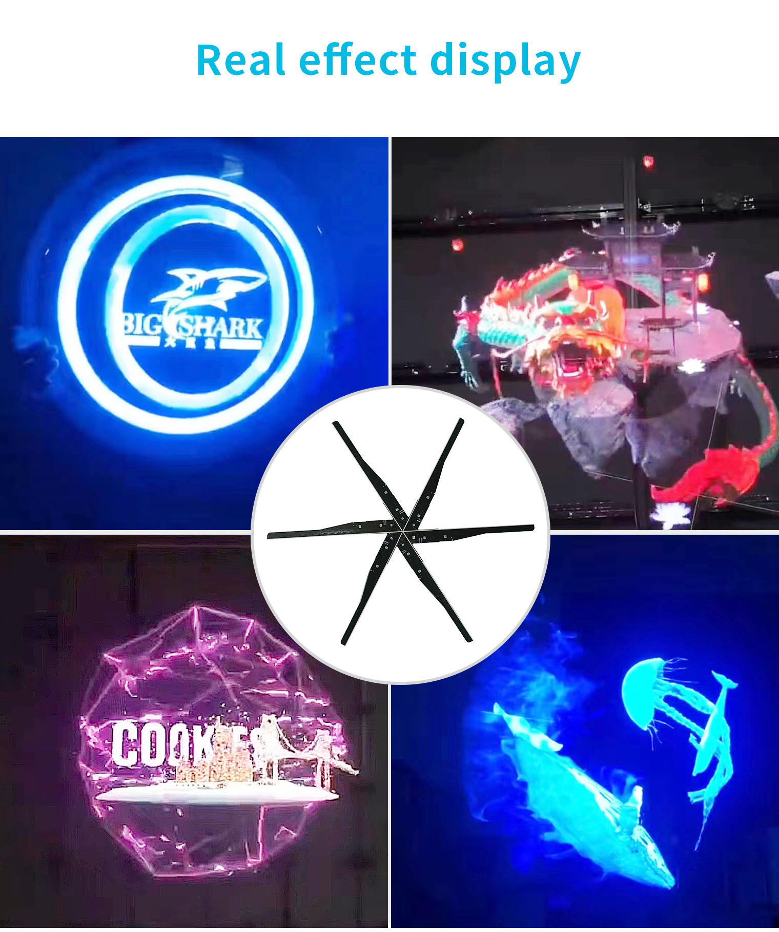 3D Hologram Display with Outdoor Advertising and 10ms Response Time Holographic Fans