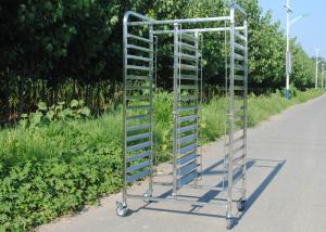 China 1mm SGS 201 Grade Stainless Steel Rack Trolley With Wheel wholesale