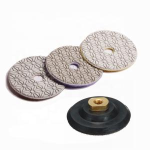 China 3mm Concrete Polishing Pads Resin Bonded Flexible Diamond Polishing Pads wholesale