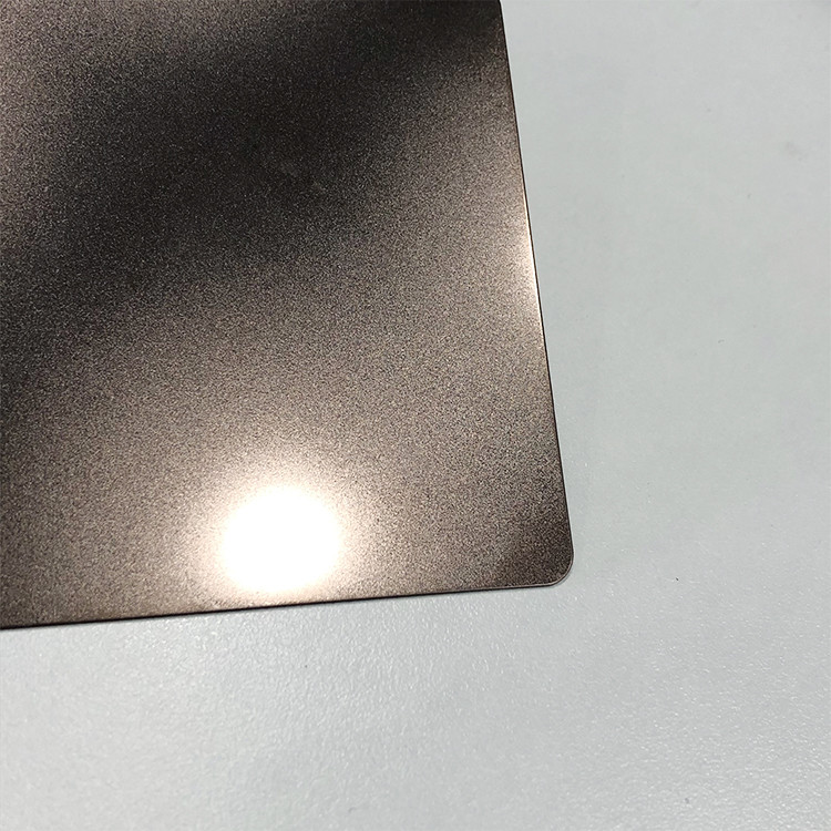 inox 304 0.5mm Anti-Fingerprint Finish PVD Black Coating On Sandblasted Stainless Steel Sheet