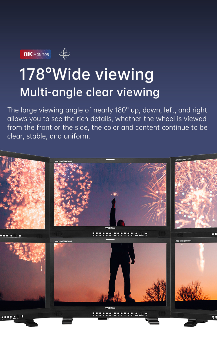 TYSTVideo Ultra-HD Director Monitor 12G-SDI Input/Output 32'' Large Screen Private Mold Support HDR mode/Gamma EOTF